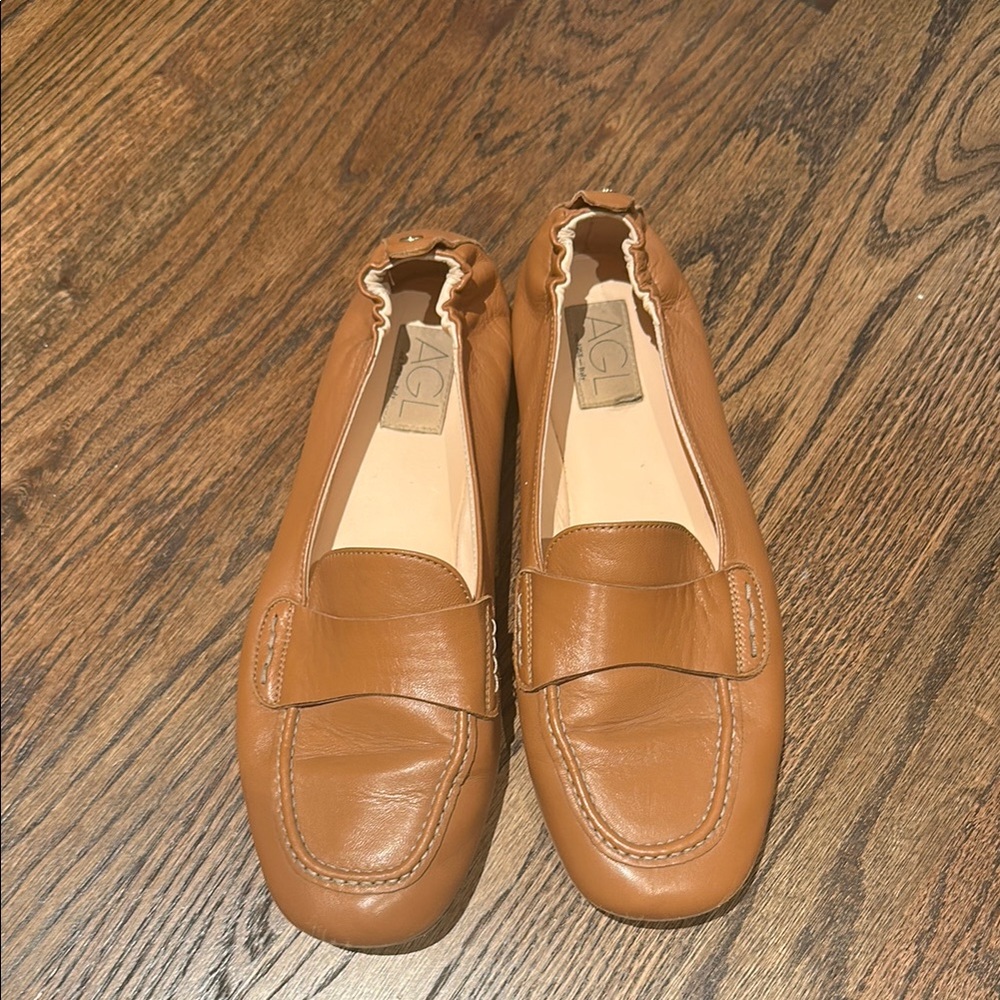 AGL Women's Tan Loafers